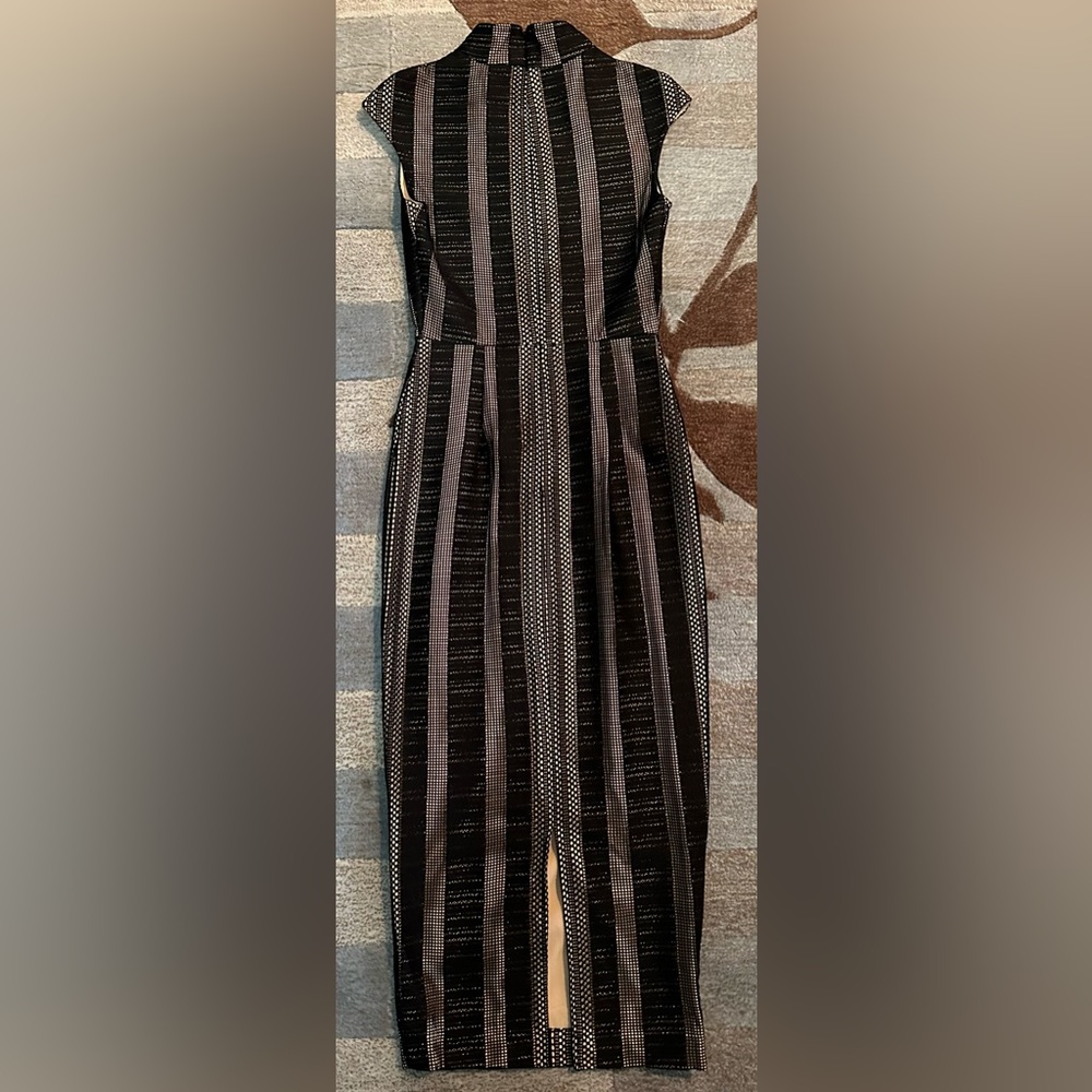 NWT Misha Collection Chiara Mesh Lace Midi Dress in Ebony - Picture 7 of 11